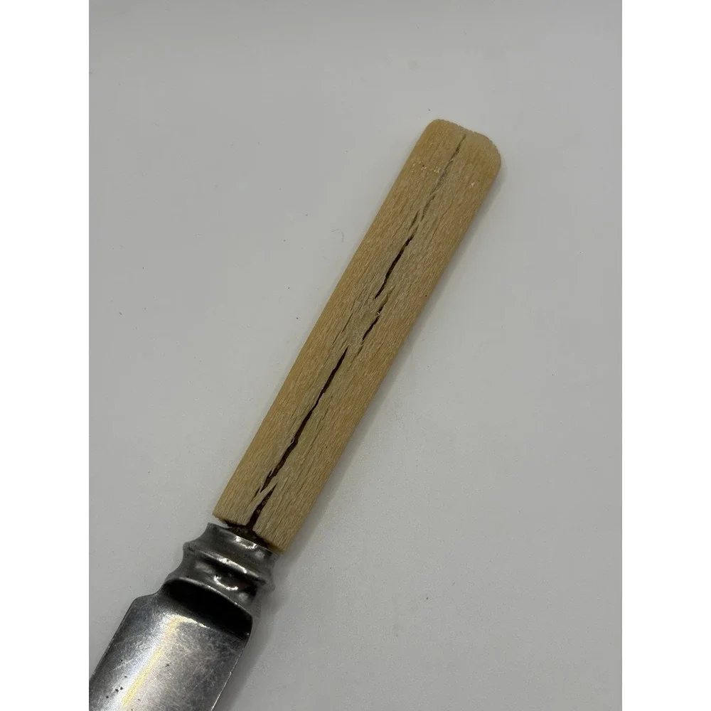 Vintge England Sheffield Steel Products Butter / Dessert Knife Wood Handle